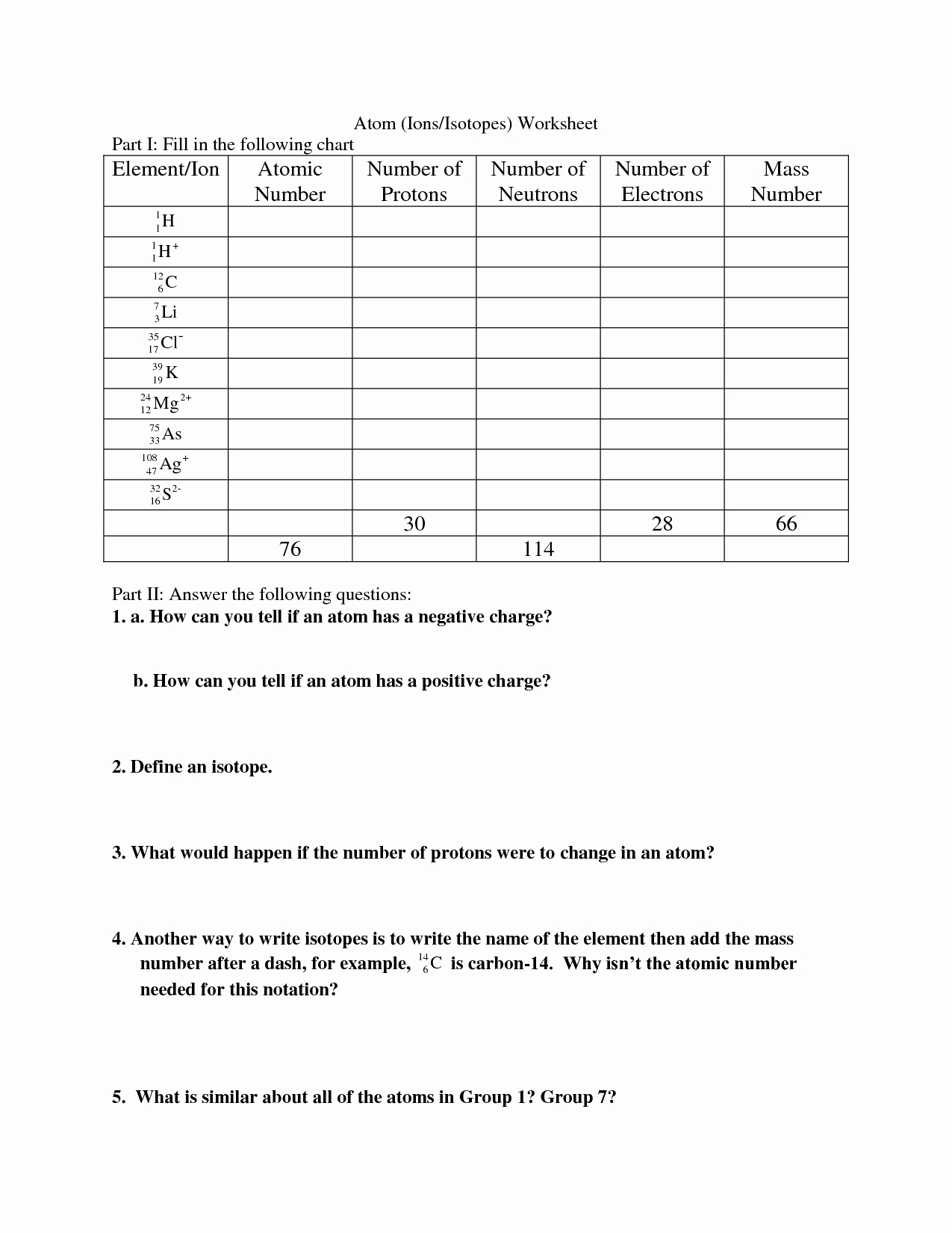 Isotopes Worksheet 1 Answer Key Kidsworksheetfun