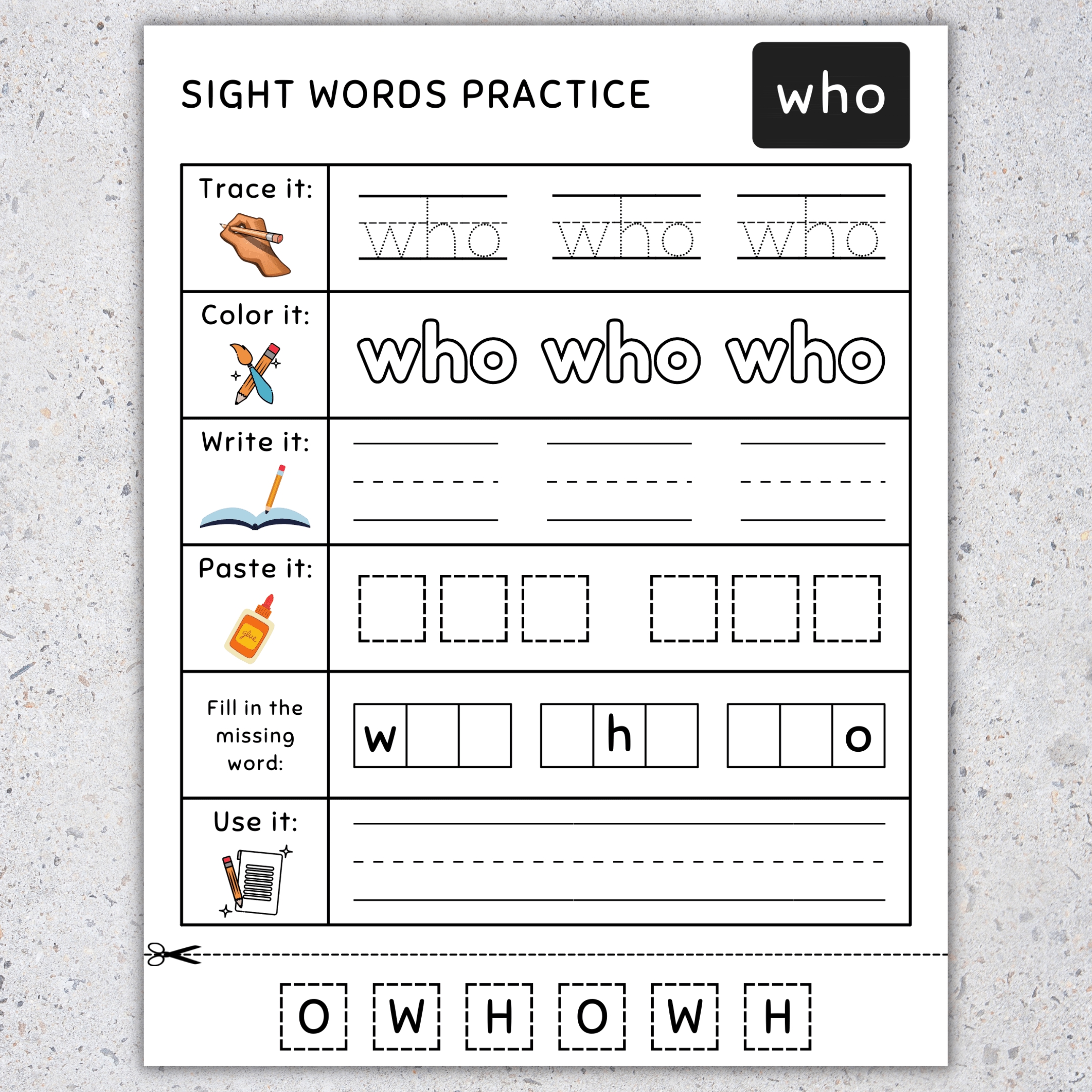 It Sight Word Worksheet Fun for Early Learners