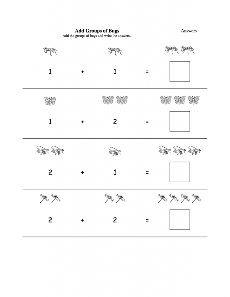 Kindergarten Worksheets for 1 Year Olds Learning Fun