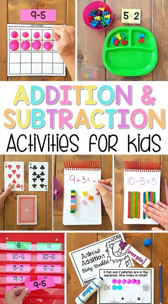 Kindergarten Addition and Subtraction Fun Worksheets to Print