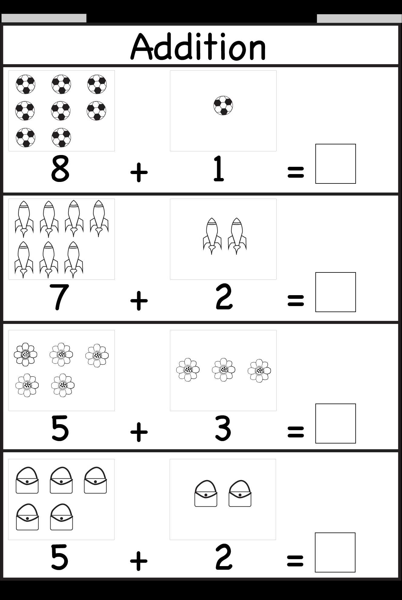 Kindergarten Addition Worksheets for Fun Learning