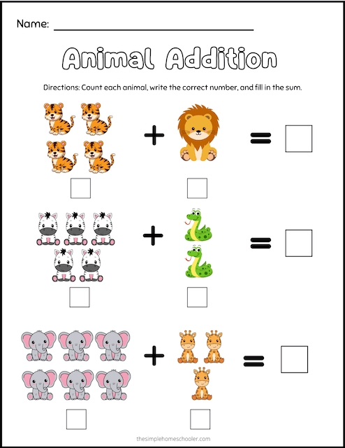 Kindergarten Addition Worksheets for Fun Learning