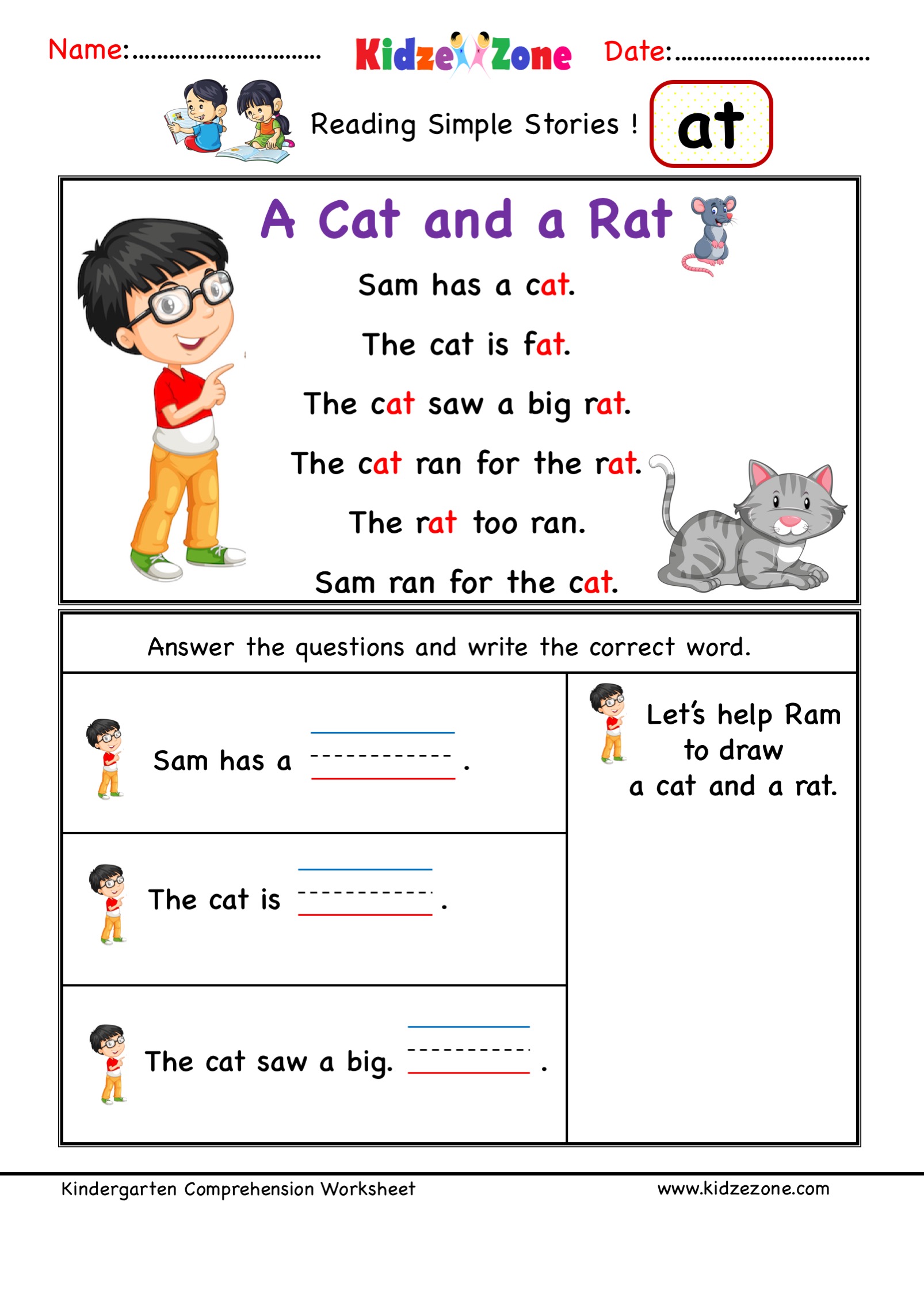 Kindergarten Comprehension Worksheets: Fun Reading Activities