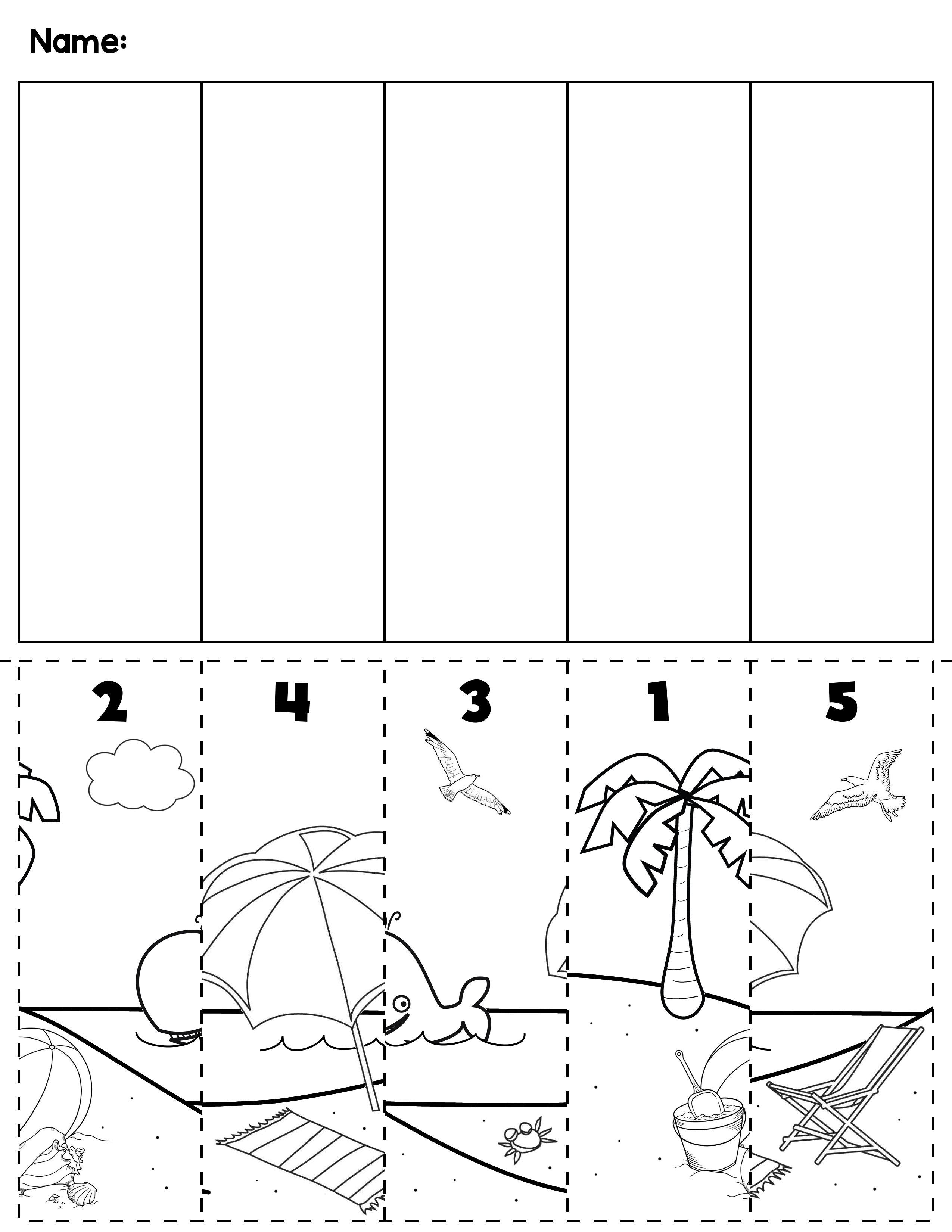 10 Kindergarten Cut and Paste Worksheets for Kids