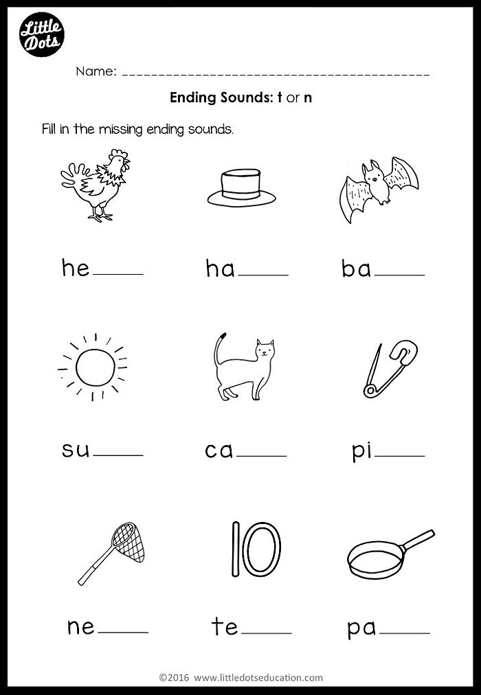 5 Fun Ways to Practice Kindergarten Ending Sounds