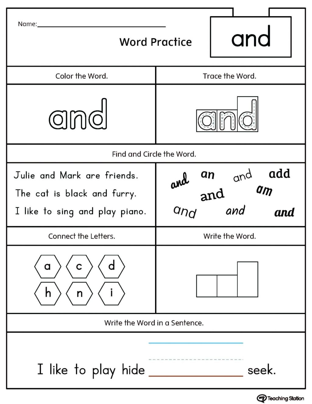 Free Kindergarten Handwriting Worksheets for Beginners