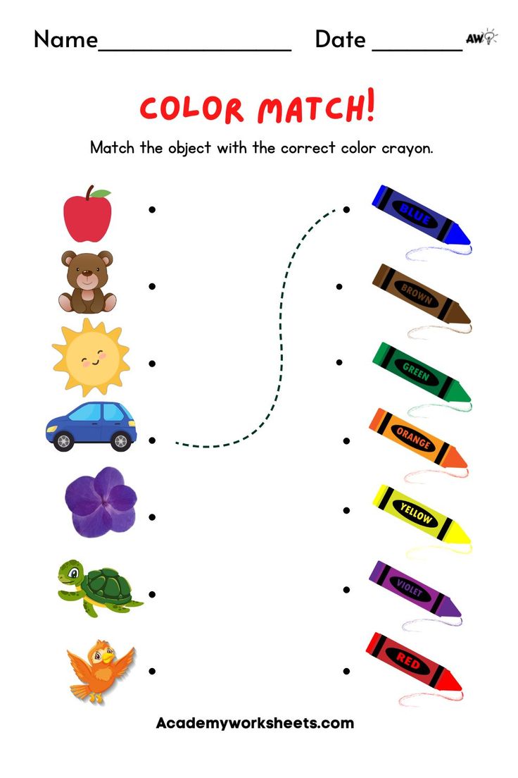 Kindergarten Matching Worksheets Are A Great Way To Help Your Child