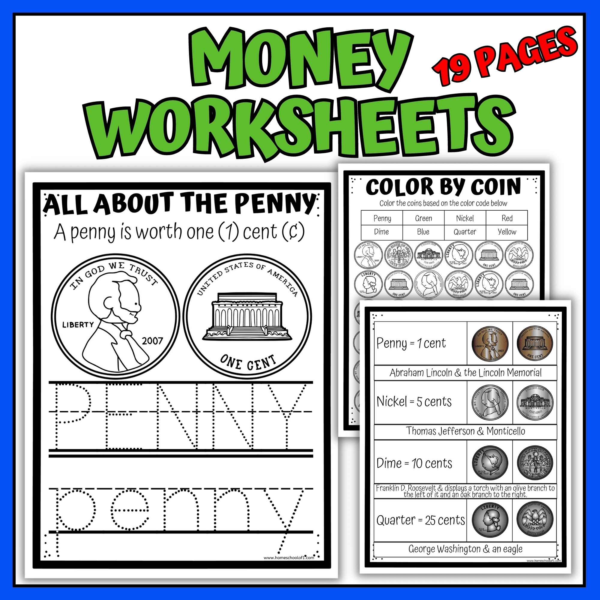 Kindergarten Money Worksheets Pdf