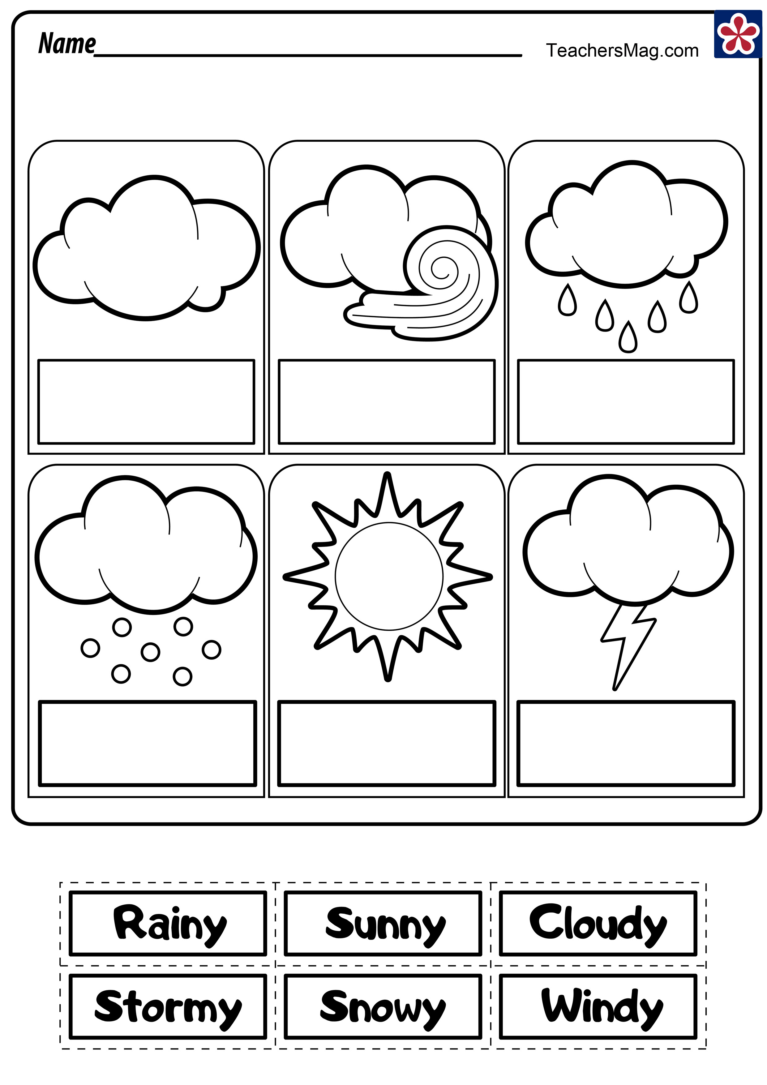 Kindergarten Weather Worksheets