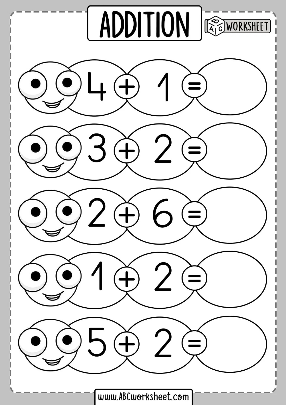 5 Fun Addition Worksheets for Kindergarten