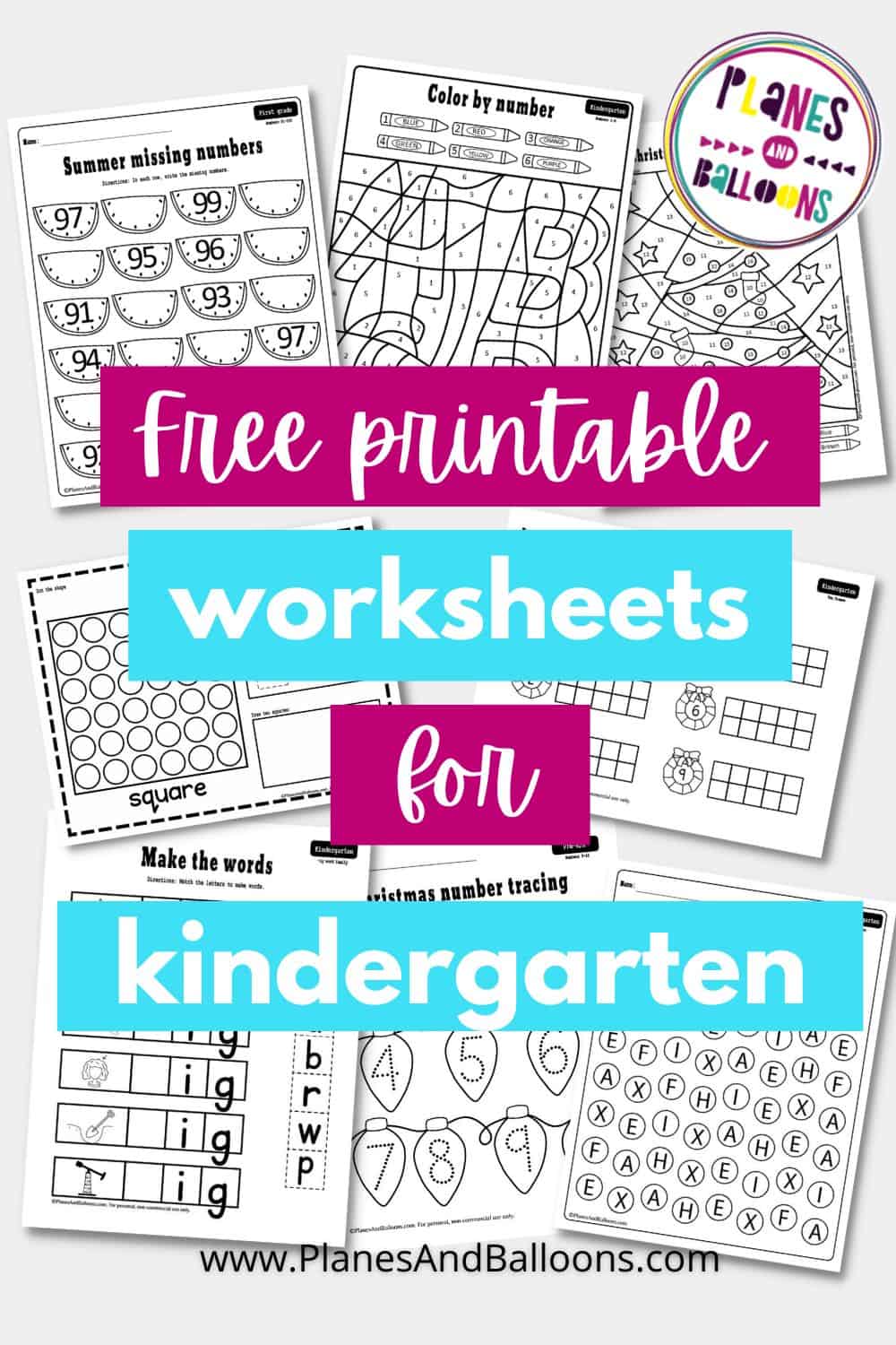 Free Kindergarten Worksheets Printable Fun Learning Activities