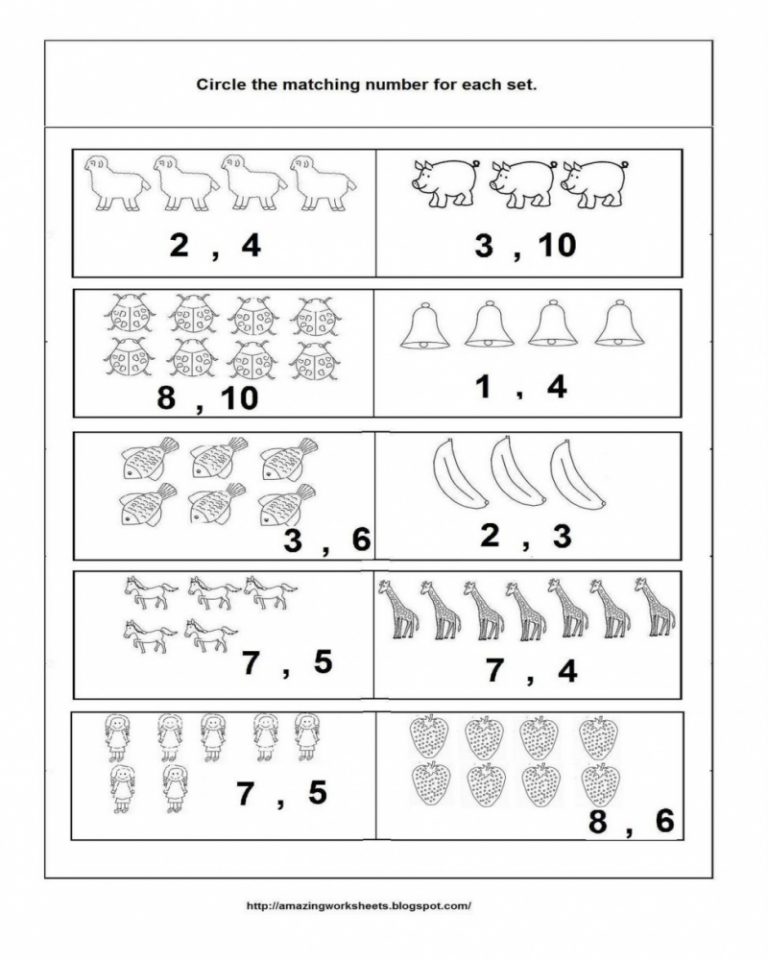 Free Kindergarten Worksheets to Print and Learn