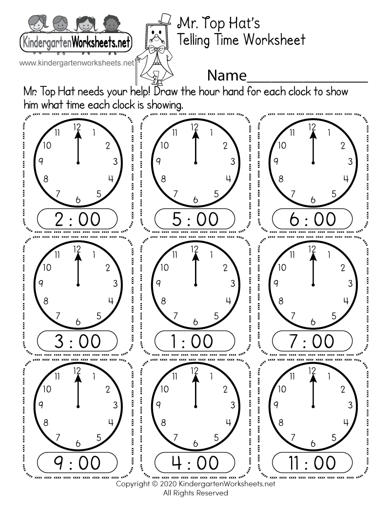 Telling Time Kindergarten Worksheets Made Easy