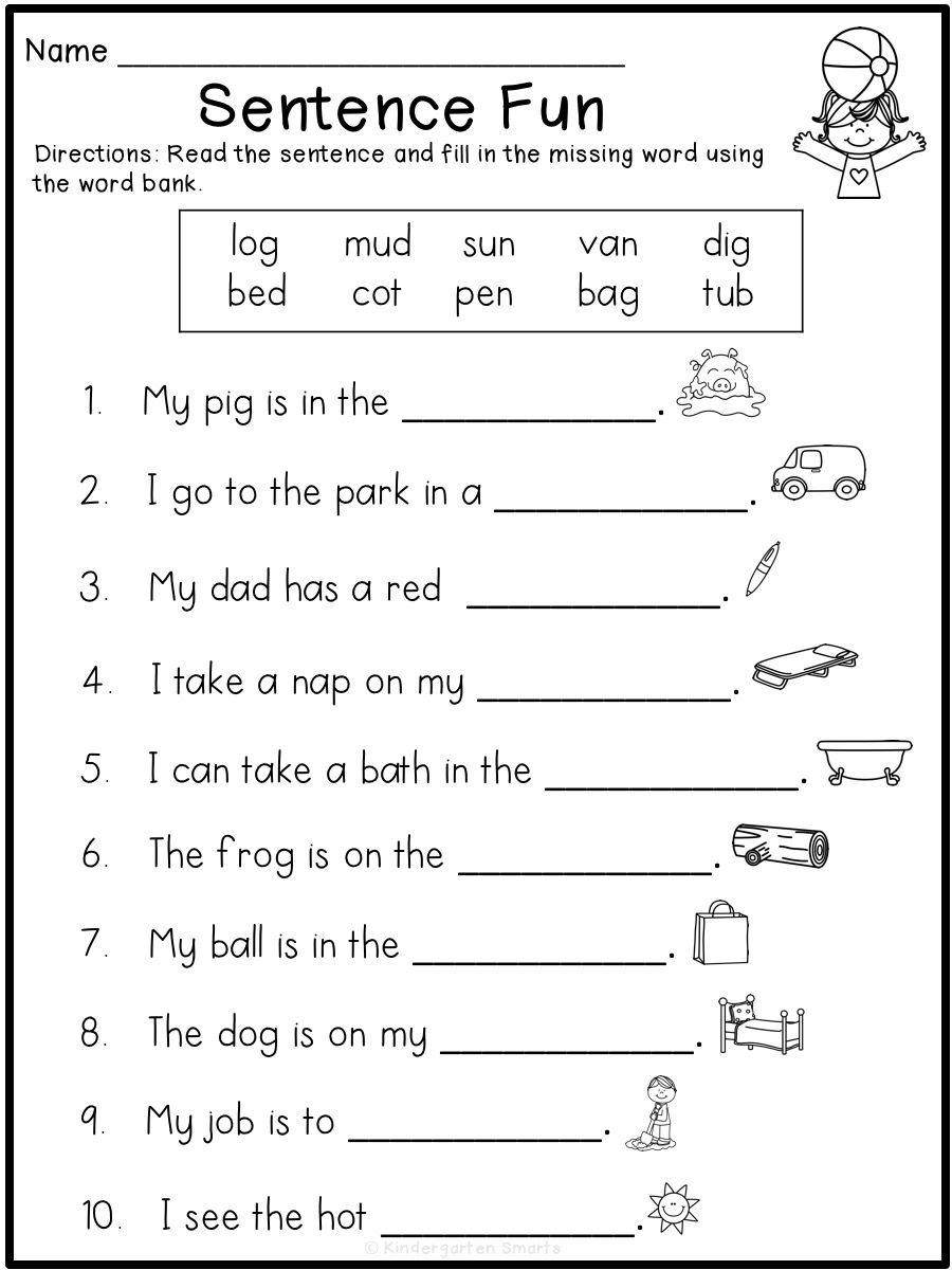 10 Fun Language Arts Worksheets for 1st Graders