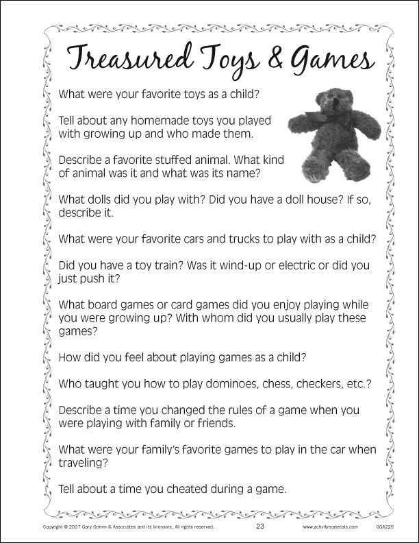 10 Large Print Worksheets for Dementia Care