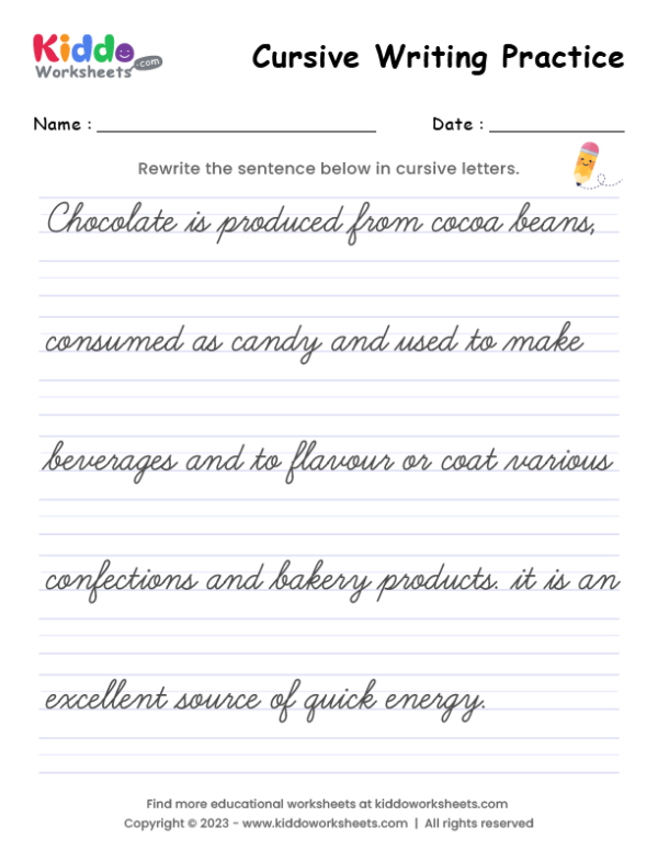 5 Cursive Worksheets for Easy Handwriting Practice