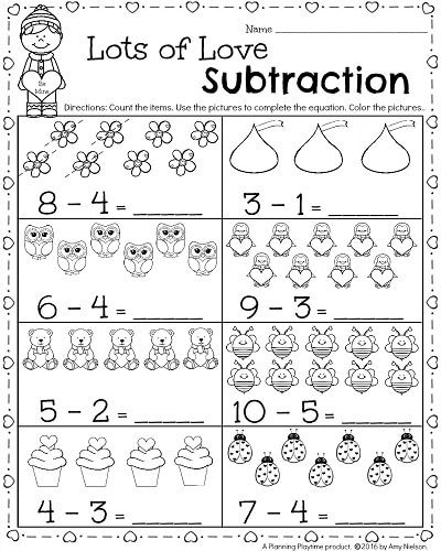 Learning Subtraction 1 To 5 Worksheet Education Com Preschool