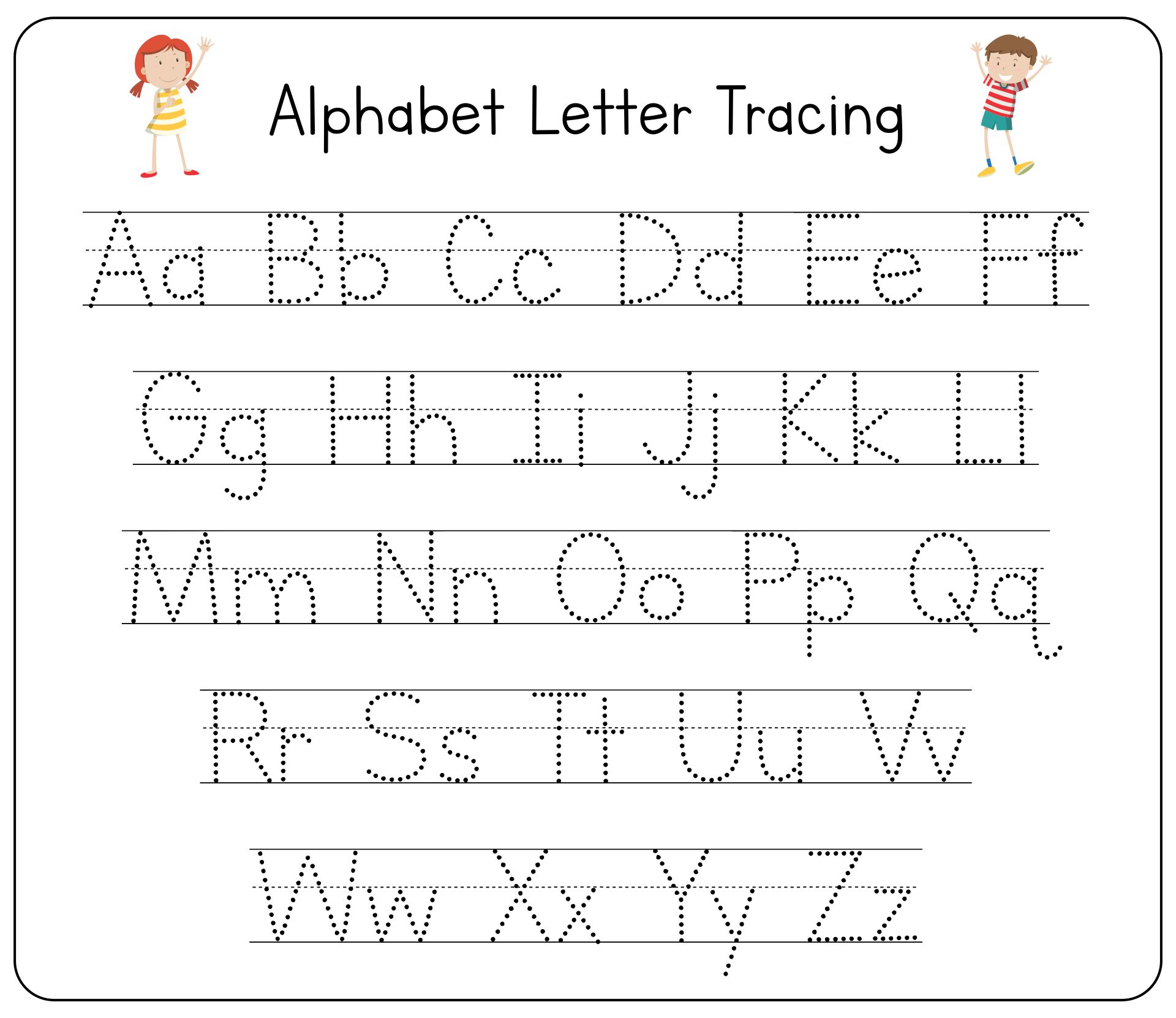 Letter A Tracing Worksheets Free Printable Templates