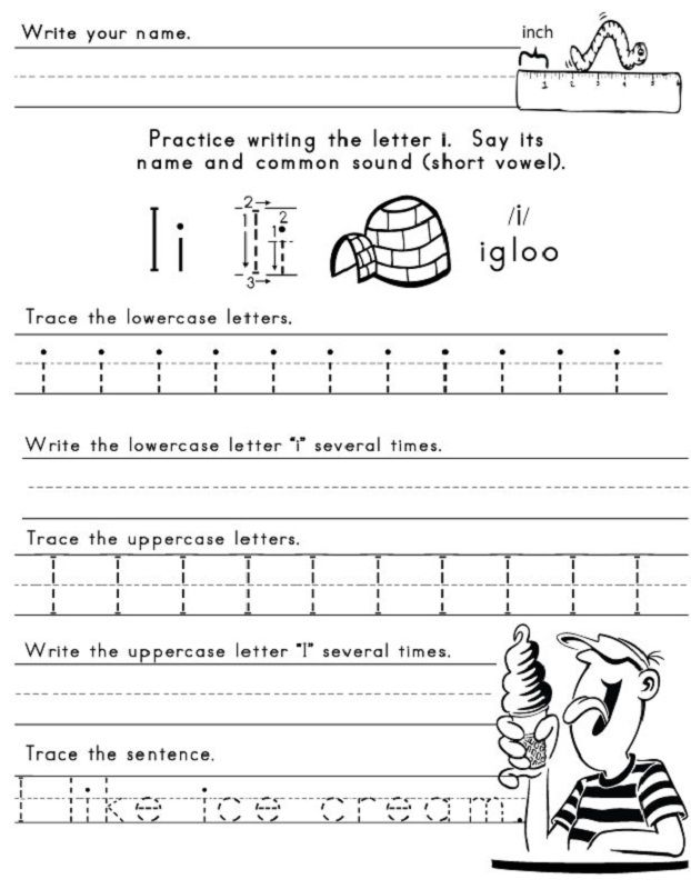 Letter I Worksheets To Print Letter I Worksheets Worksheets For Kids