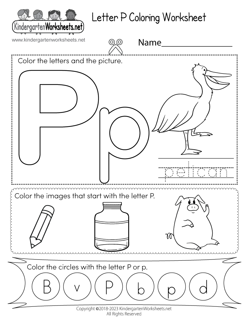 Fun Letter P Worksheets for Kindergarten