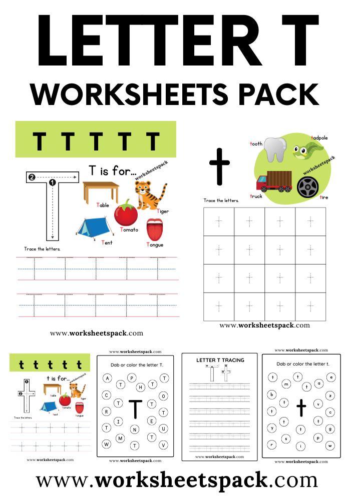 Letter T Worksheets Pdf