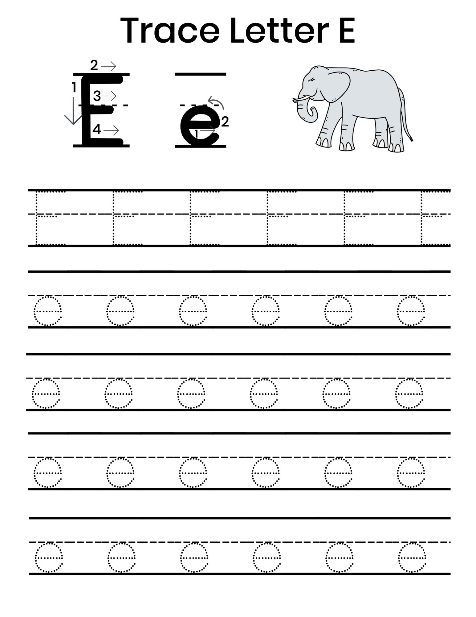 Letter Trace Worksheet