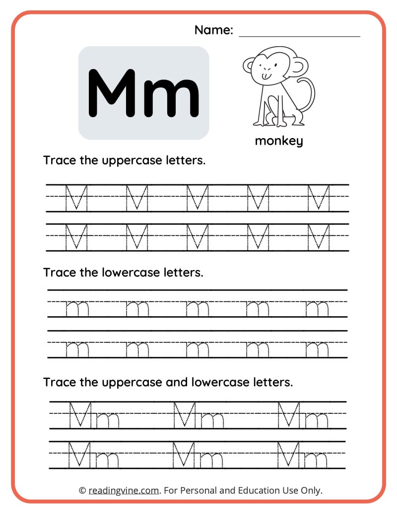 5 Free Letter Tracing Worksheets for Kindergarten