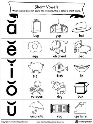 Long and Short Vowels Worksheets for Kids