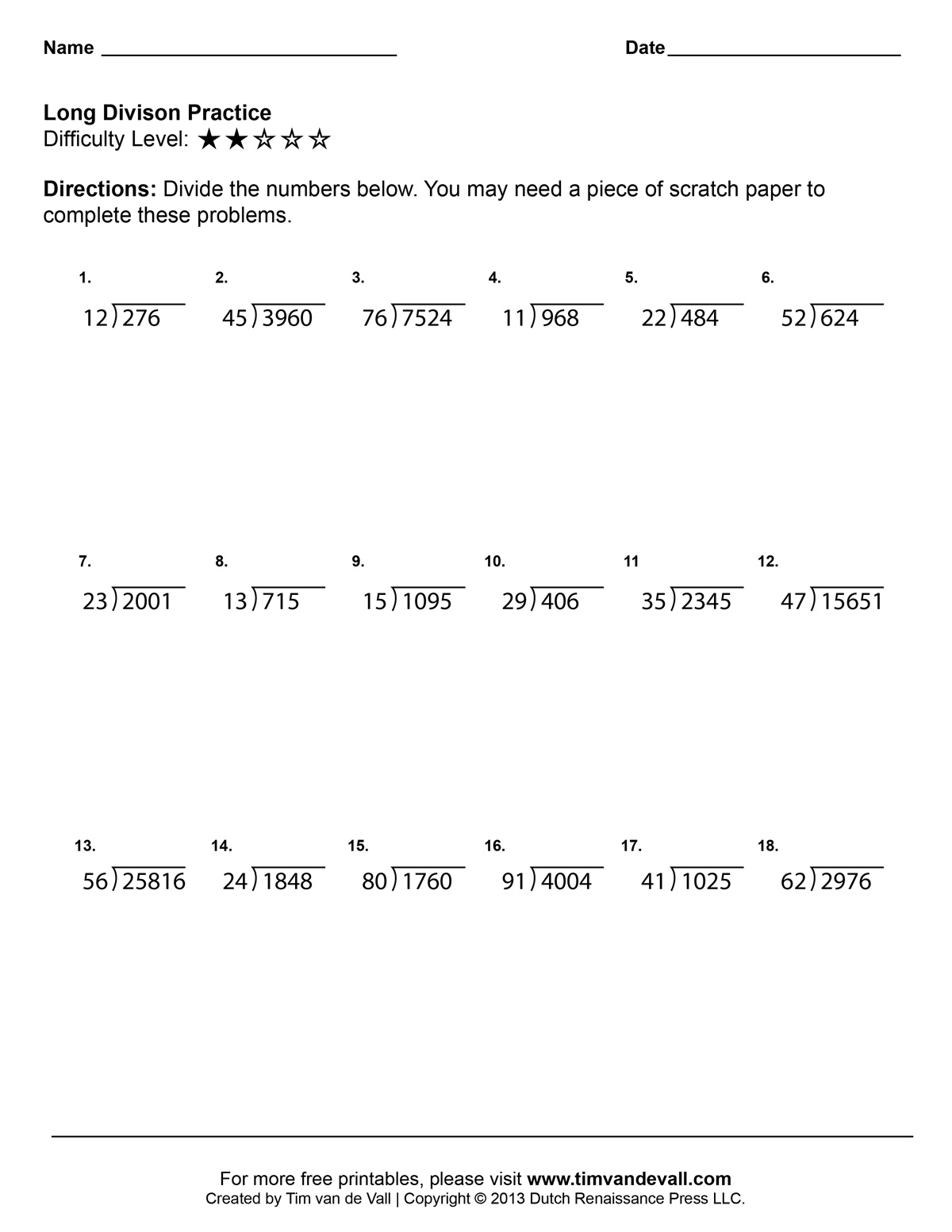 Grade 6 Long Division Worksheets: Fun Practice for Students