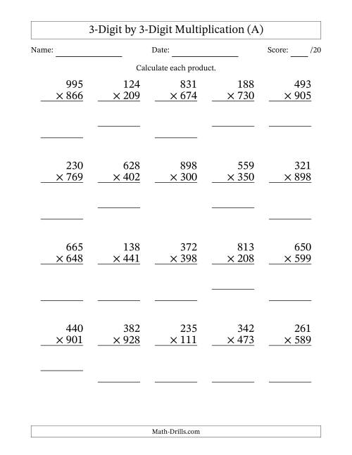 Mastering Math: Long Multiplication Worksheets for Kids