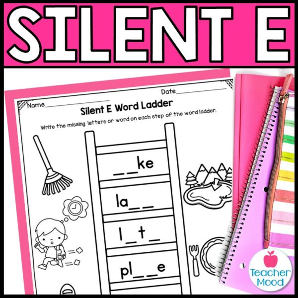 Long Vowel Silent E Phonics Worksheets 1St Grade Word Work Made By