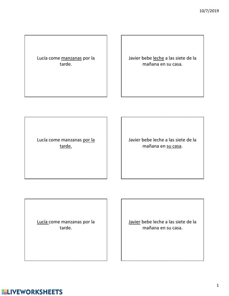 Los Interrogativos Worksheet