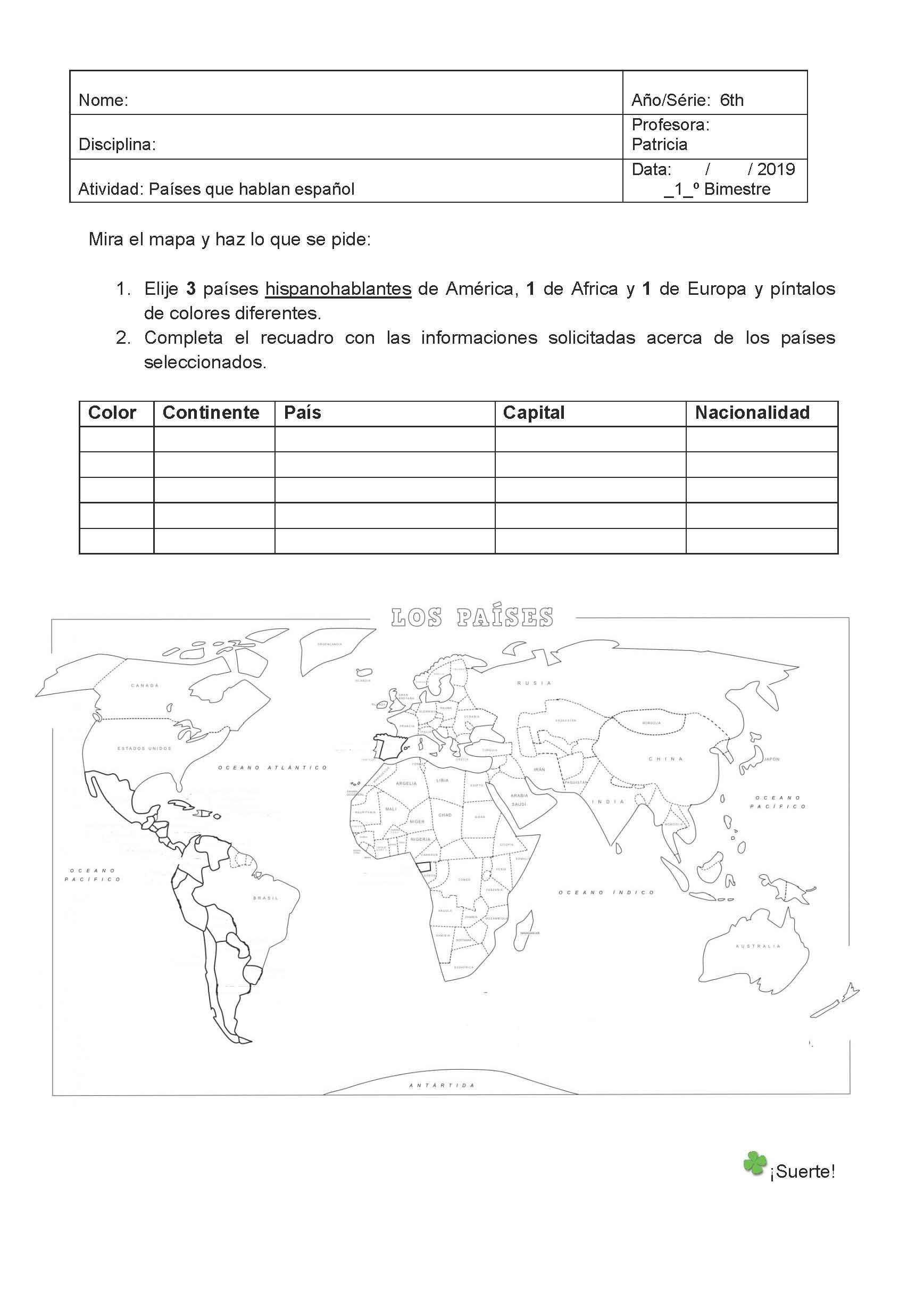 Exploring Hispanohablantes: A Fun Worksheet for Language Learners