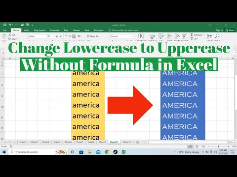 Convert Excel Spreadsheet to Lowercase