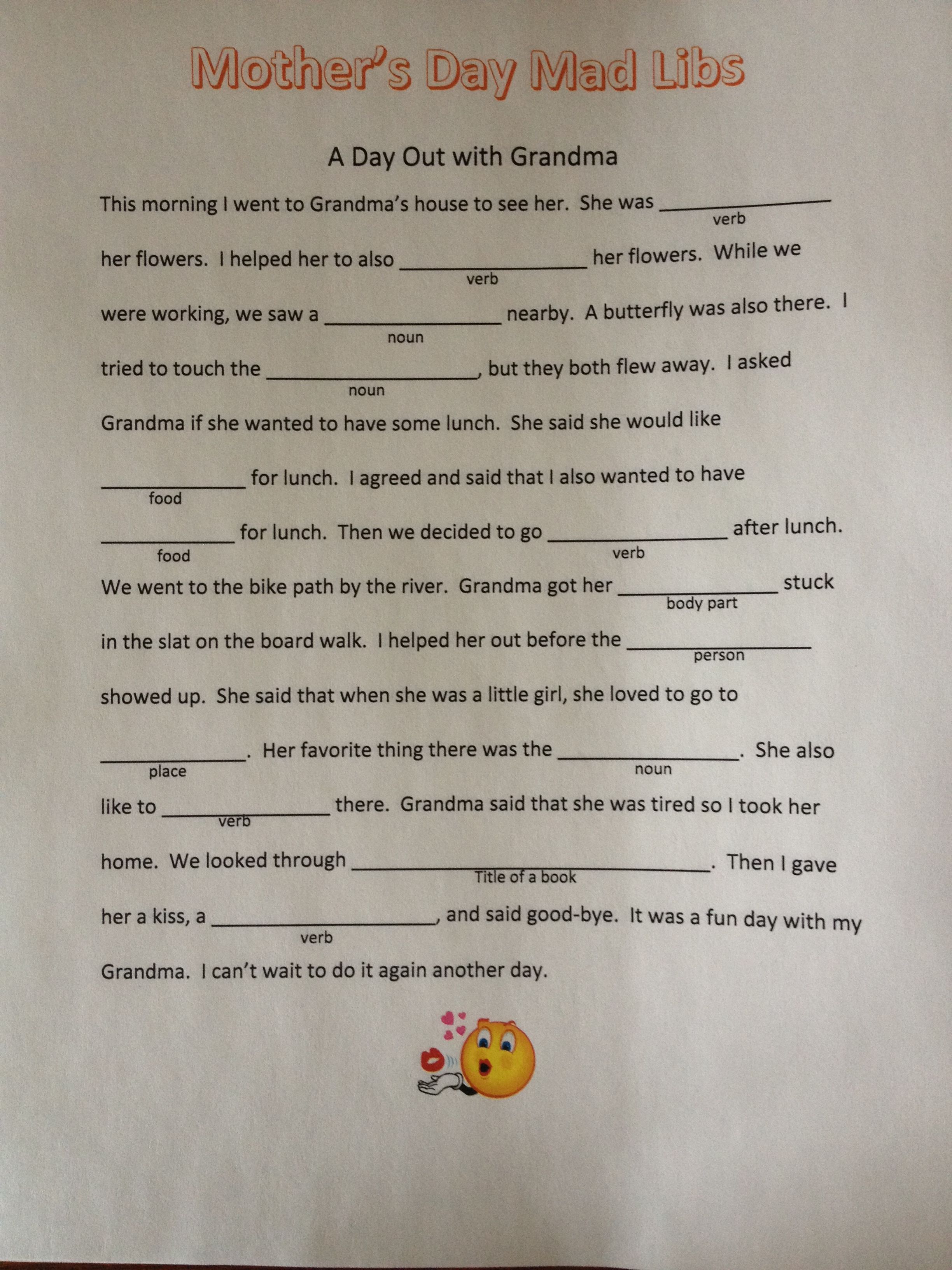 7 Fun Mad Libs Worksheets for Kids