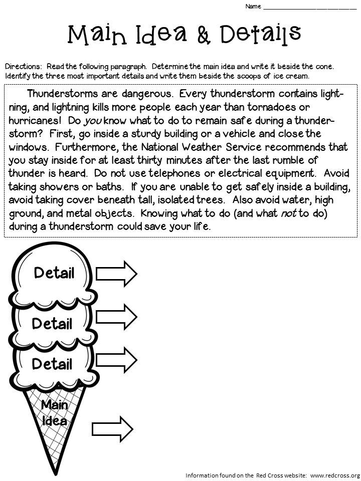 Main Idea And Details Worksheets 3Rd Grade