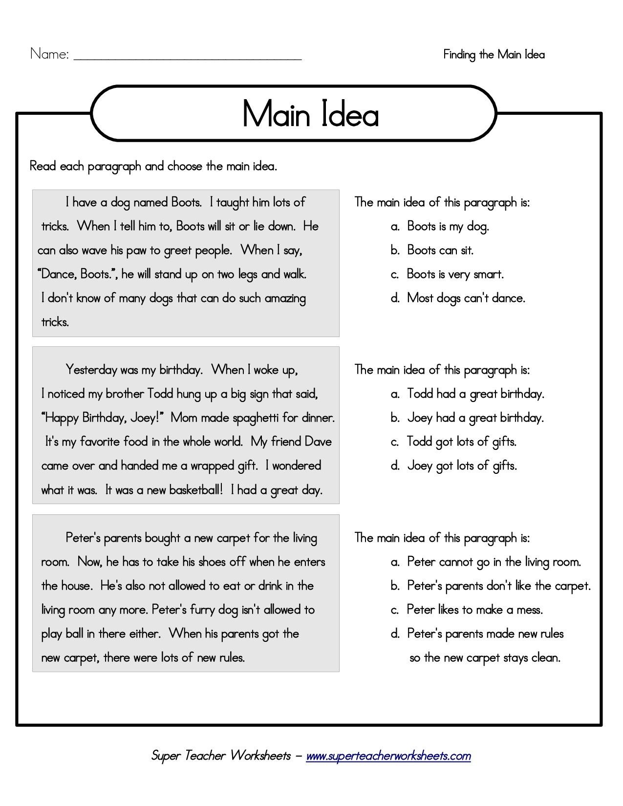 5 Ways to Improve Reading Comprehension with Main Idea Worksheets