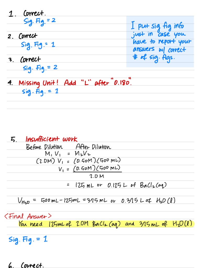 Making Dilutions Worksheet