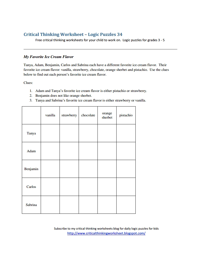 Inference Worksheets for Critical Thinking Skills