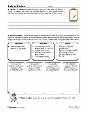 Marbury V Madison Worksheet