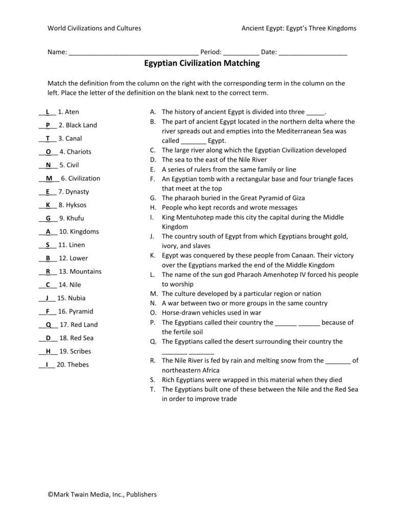 Mark Twain Media Publishers Printable Worksheets