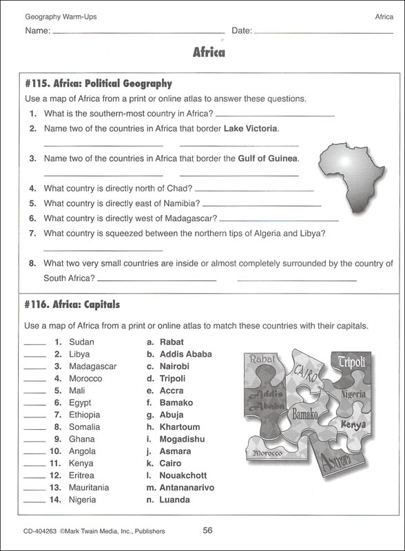 Mark Twain Media Worksheets Answers and Study Guides