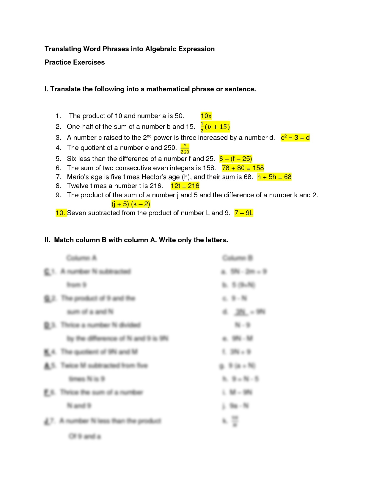 Master Algebra With Ease 12 Engaging Worksheets For Converting Worksheets Library