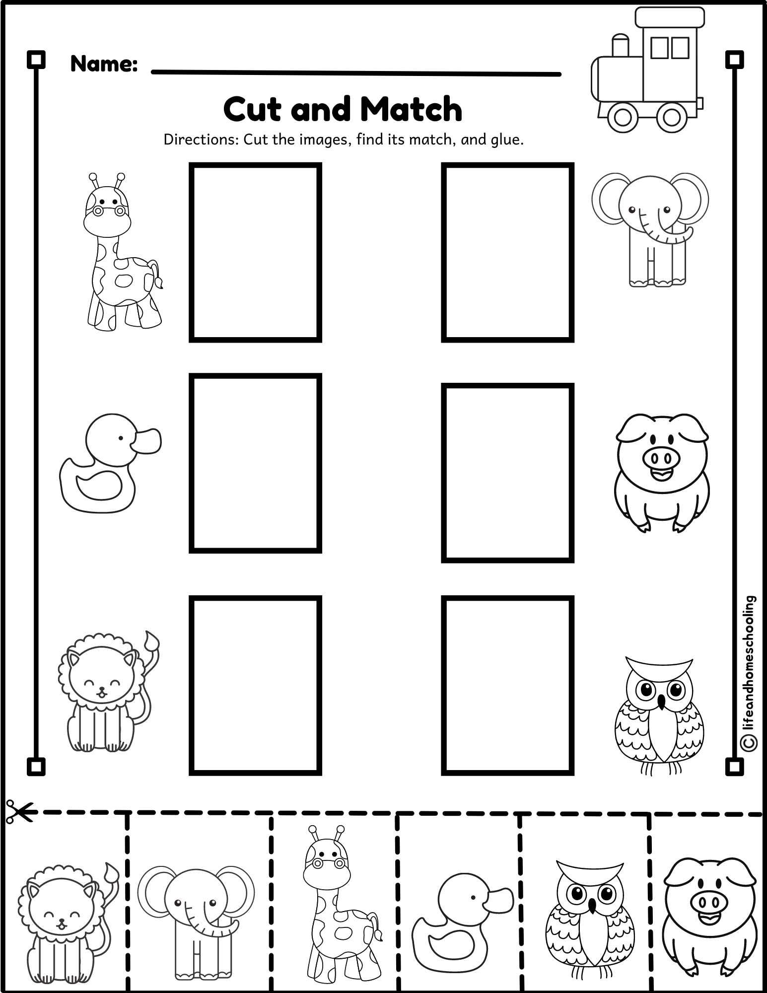 5 Ways to Create Matching Cut and Paste Worksheets