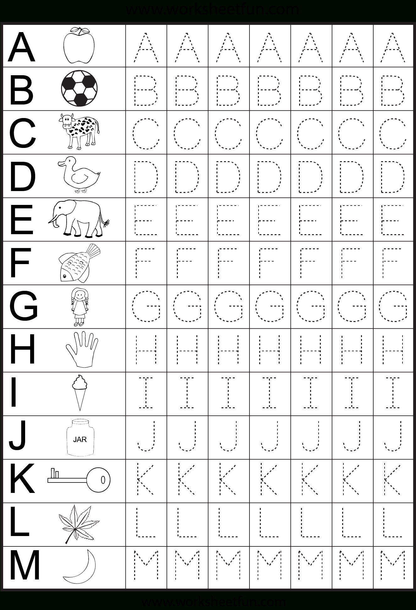 Free Kindergarten Matching Letters Worksheets Printables