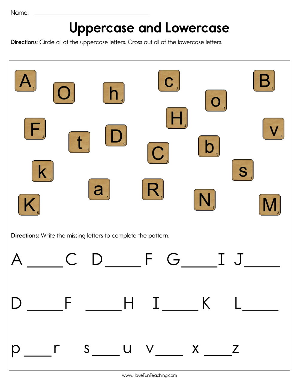 Match Uppercase and Lowercase Letters Easily