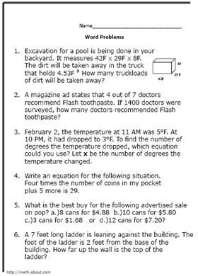 10 Essential Worksheets for 8th Grade Math Mastery