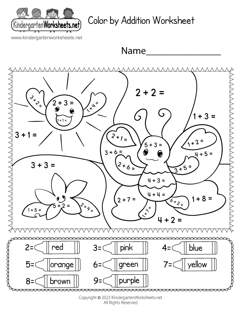 Addition Coloring Worksheets for Fun Math Practice