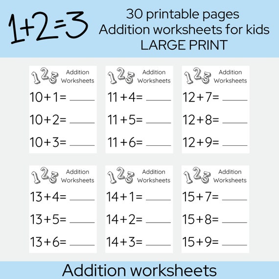 10 Essential Math Addition Worksheets for Kids