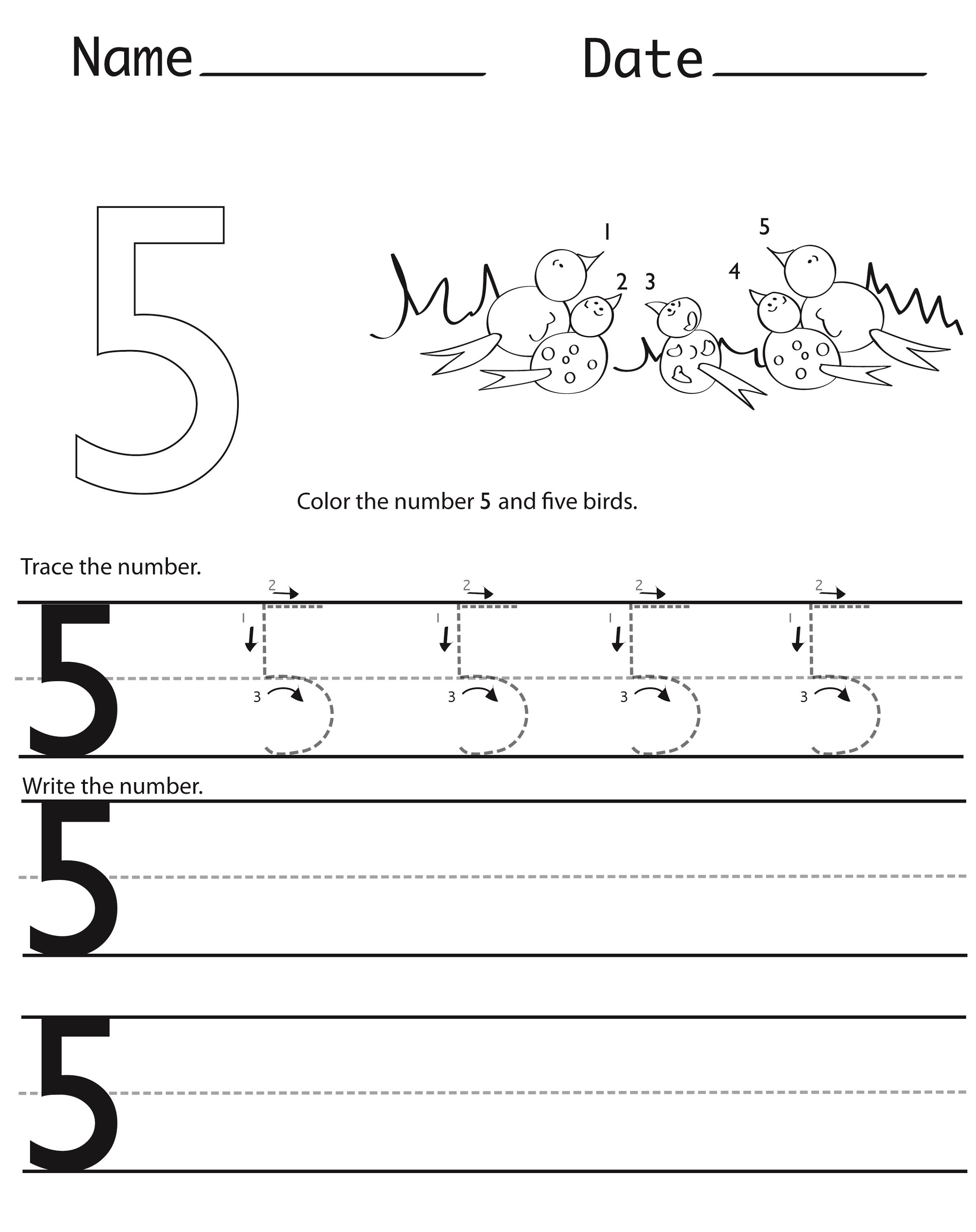 Math Color By Number Kindergarten